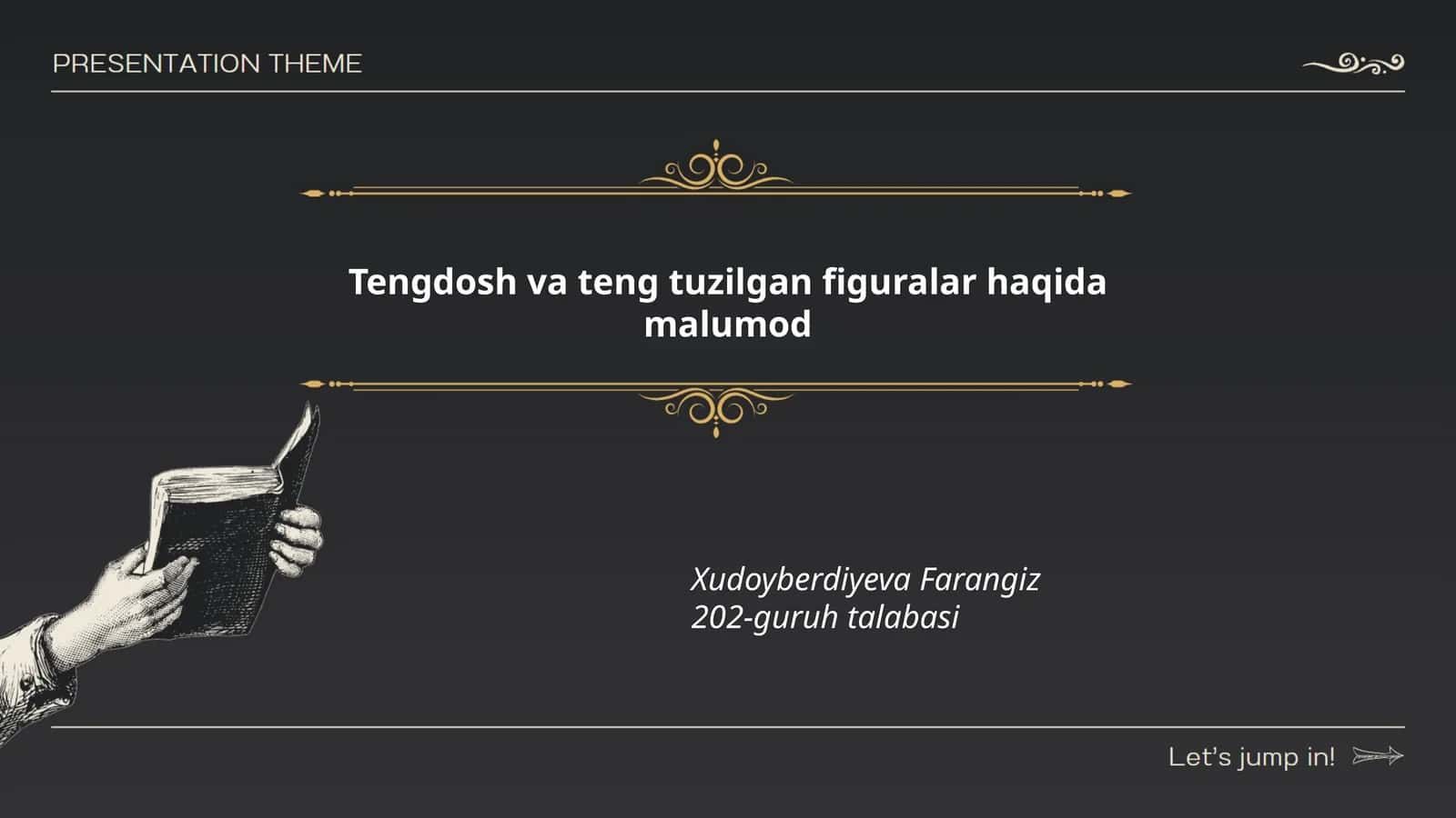 Tengdosh va teng tuzilgan figuralar haqida malumot