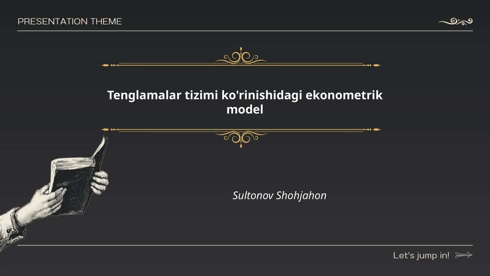 Tenglamalar tizimi ko'rinishidagi ekonometrik model