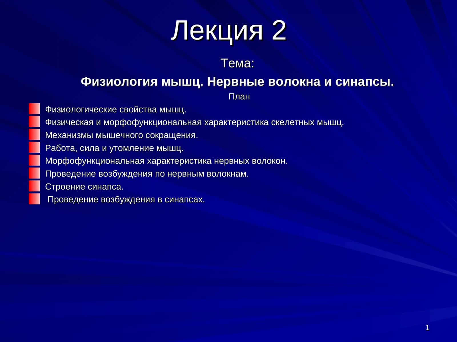 Физиология мышц.Нервные волокна и синапсы