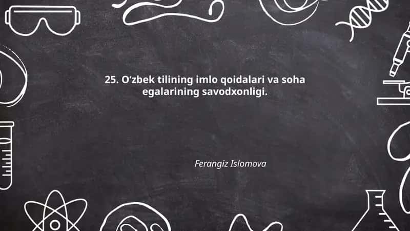 O‘zbek tilining imlo qoidalari va soha egalarining savodxonligi