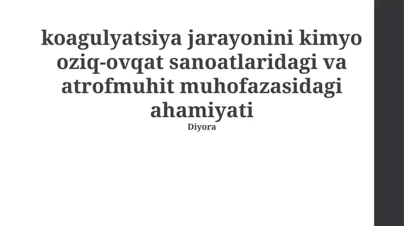 Koagulyatsiya jarayonlari