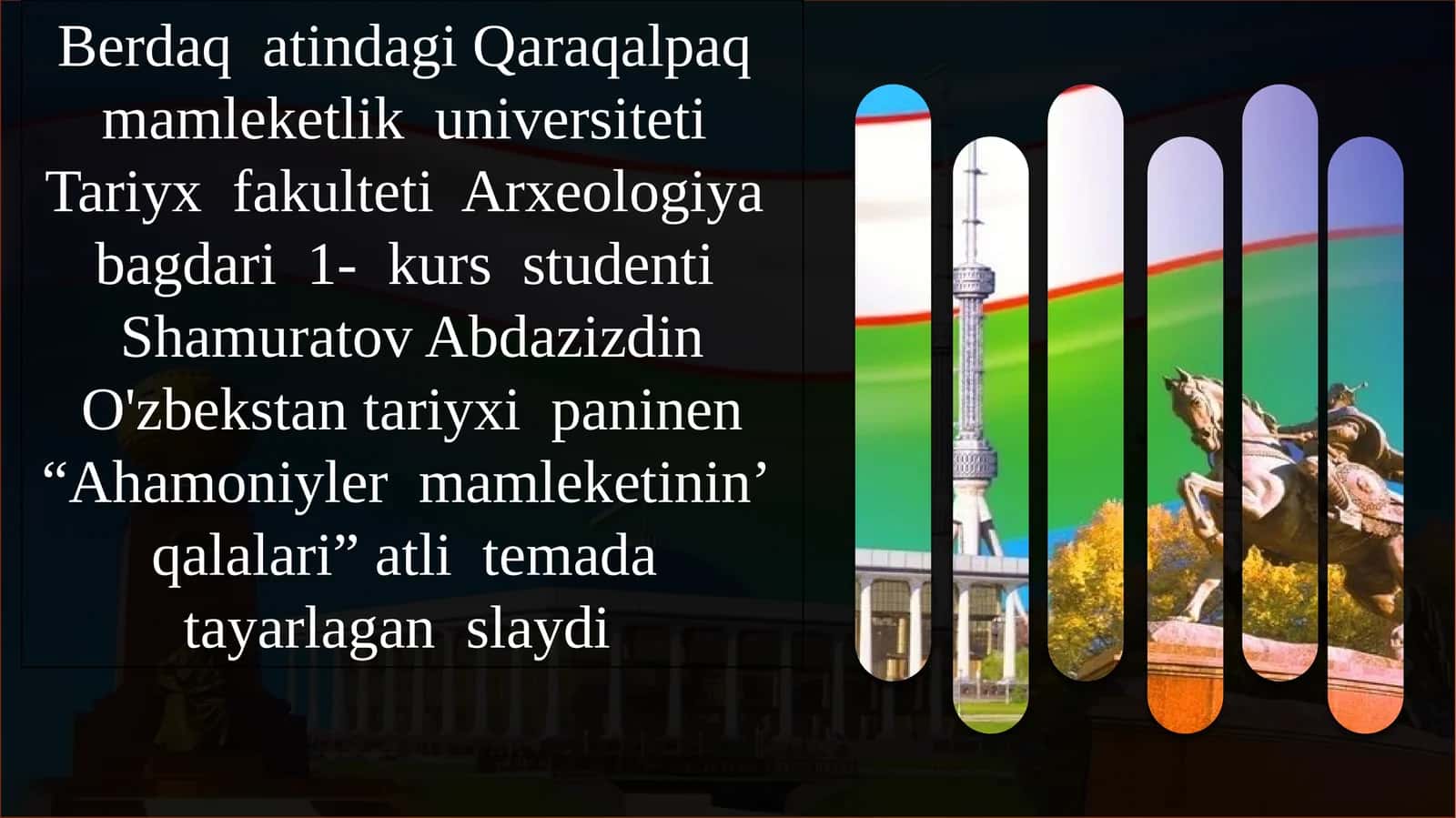 Ahamoniyler mamleketiniń qalalari