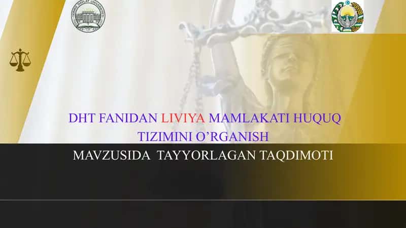 LIVIYA MAMLAKATI HUQUQ TIZIMINI O’RGANISH