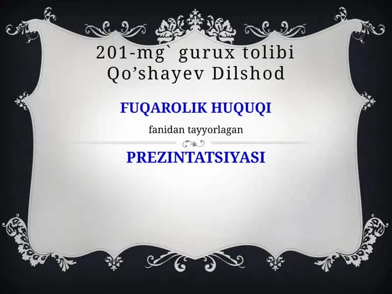 PREZINTATSIYASI