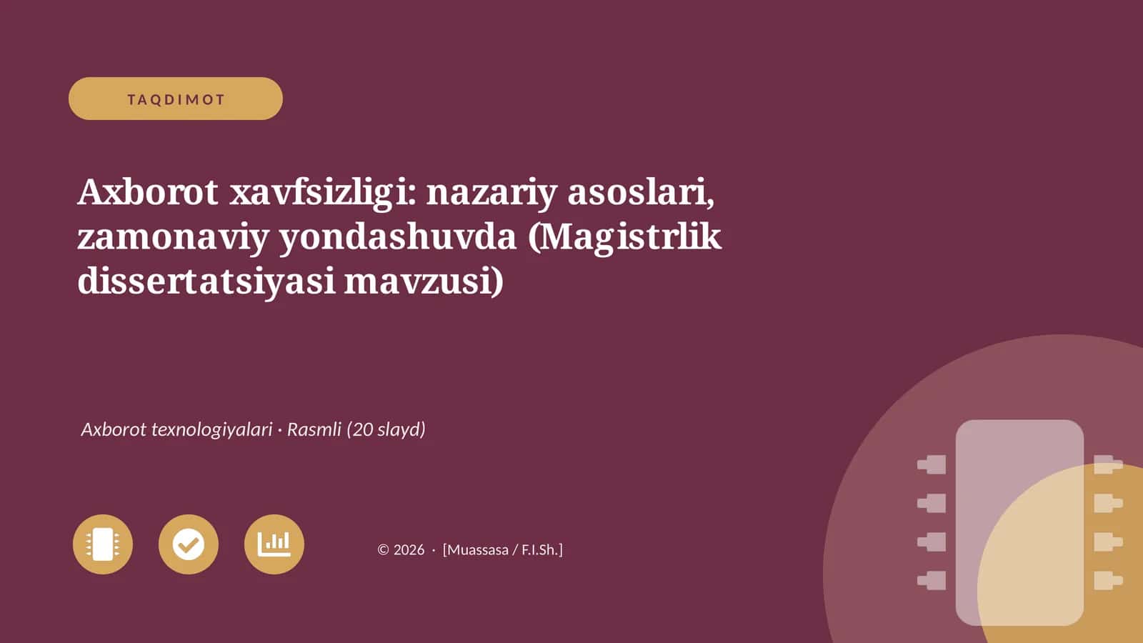 Axborot xavfsizligi: nazariy asoslari, zamonaviy yondashuvda