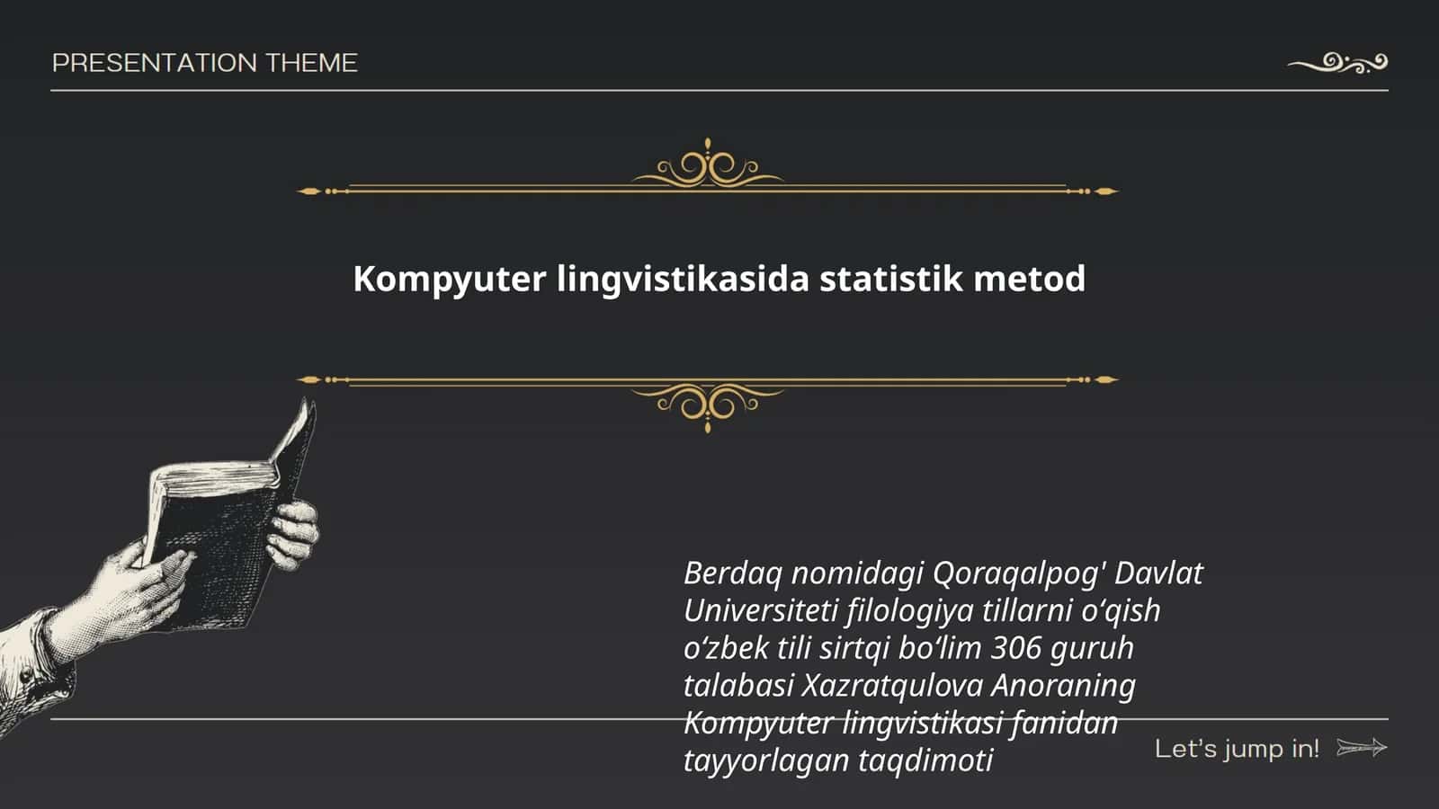 Kompyuter lingvistikasida statistik metod