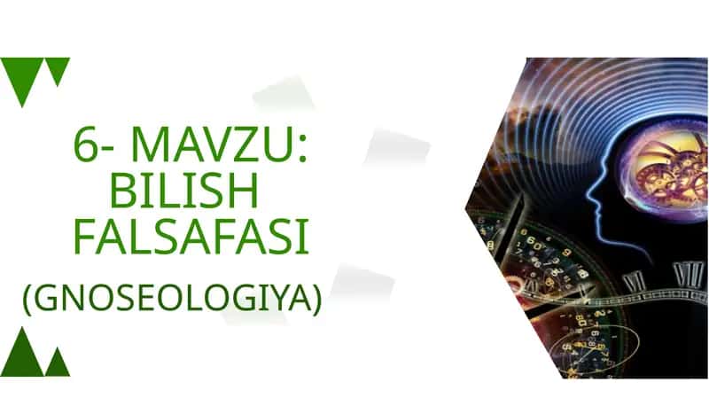 BILISH FALSAFASI (GNOSEOLOGIYA)