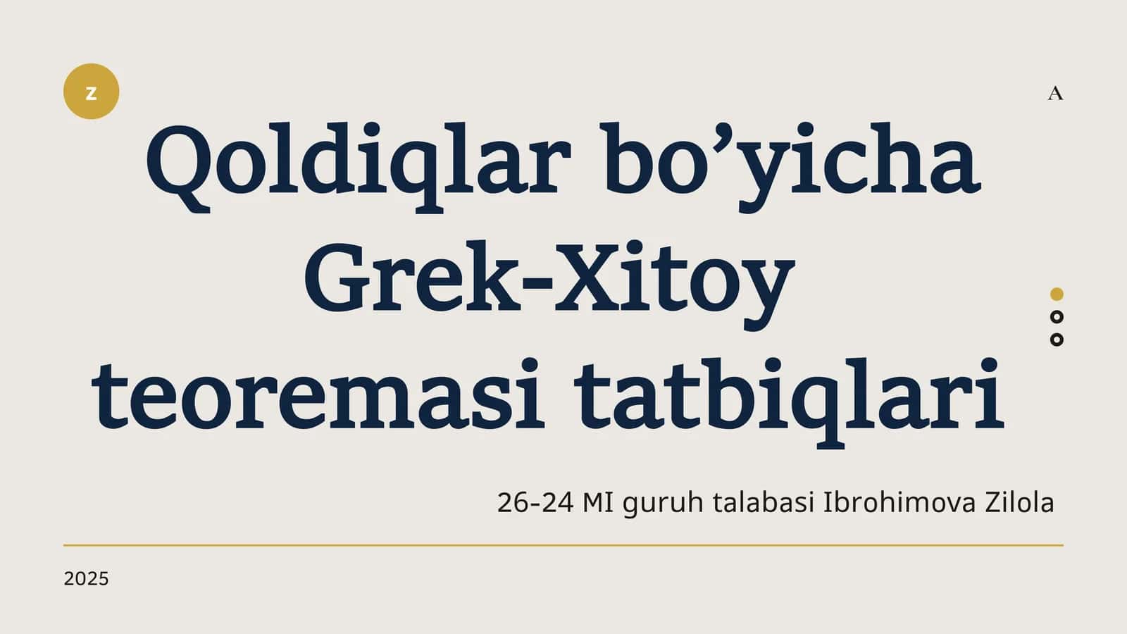 Grek-Xitoy teoremasi