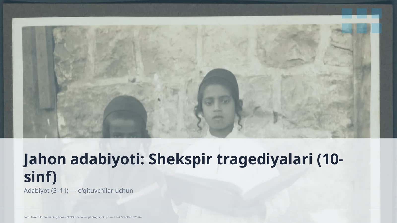 Shekspir tragediyalari (10-sinf)