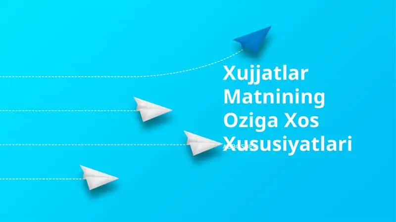 Xujjatlar Matnining Oziga Xos Xususiyatlari