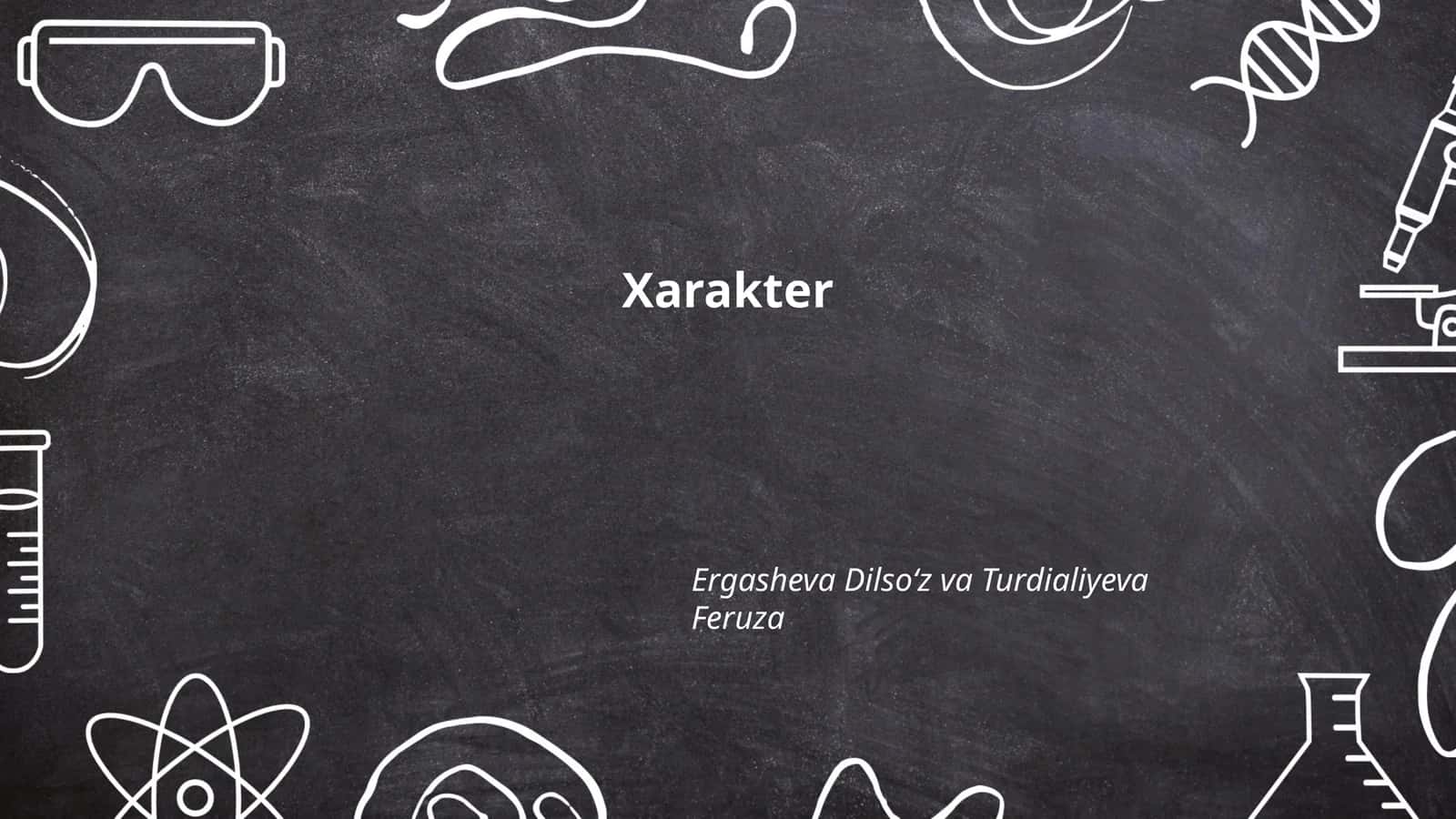 Xarakter va shaxsiyat