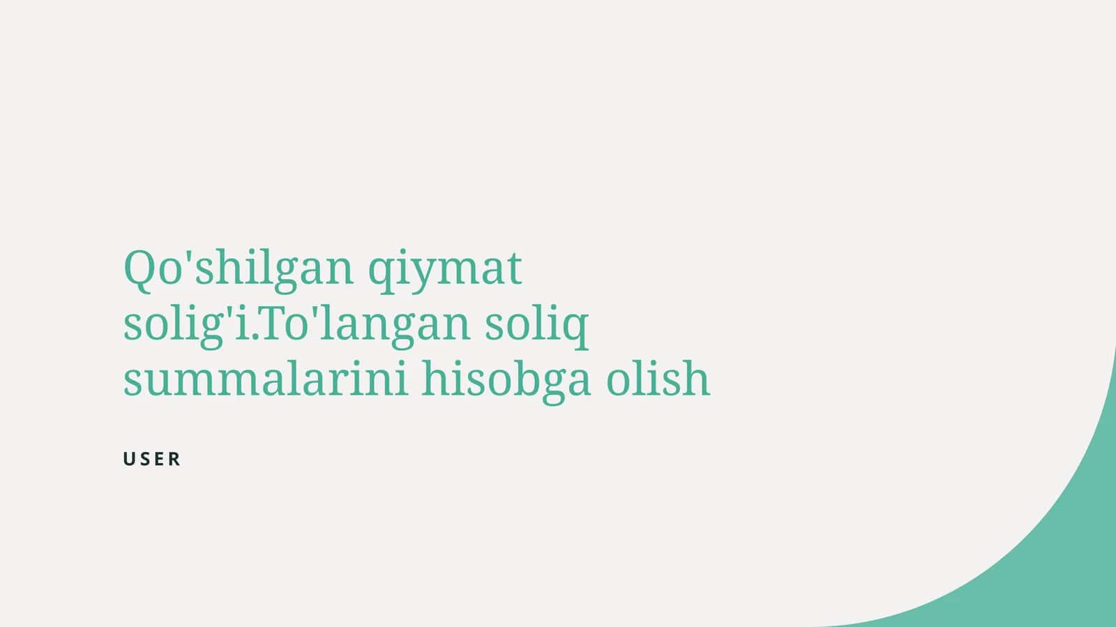 Qo'shilgan qiymat solig'i