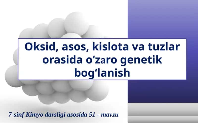 Kimyoviy birikmalar sinflari
