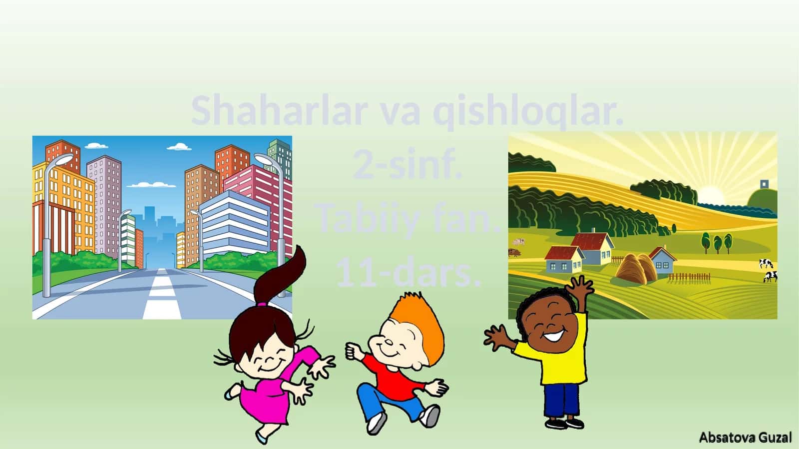 Shaharlar va qishloqlar