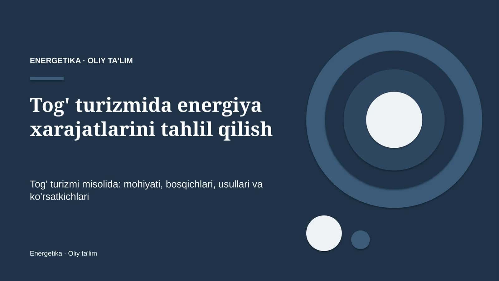 tog' turizmida energiya xarajatlarini tahlil qilish 3482