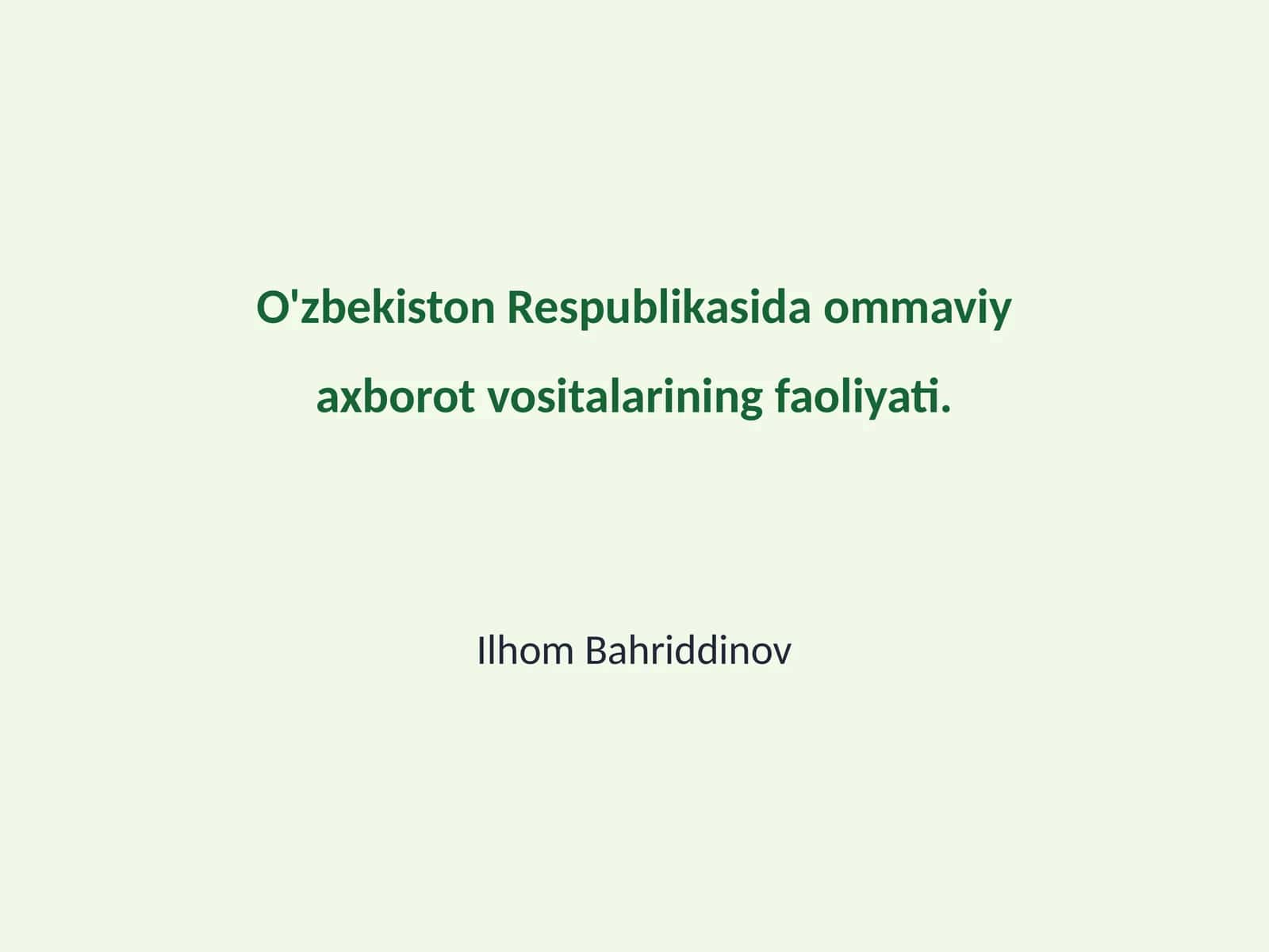 Ommaviy Axborot Vositalari Tarixi va Rivojlanishi