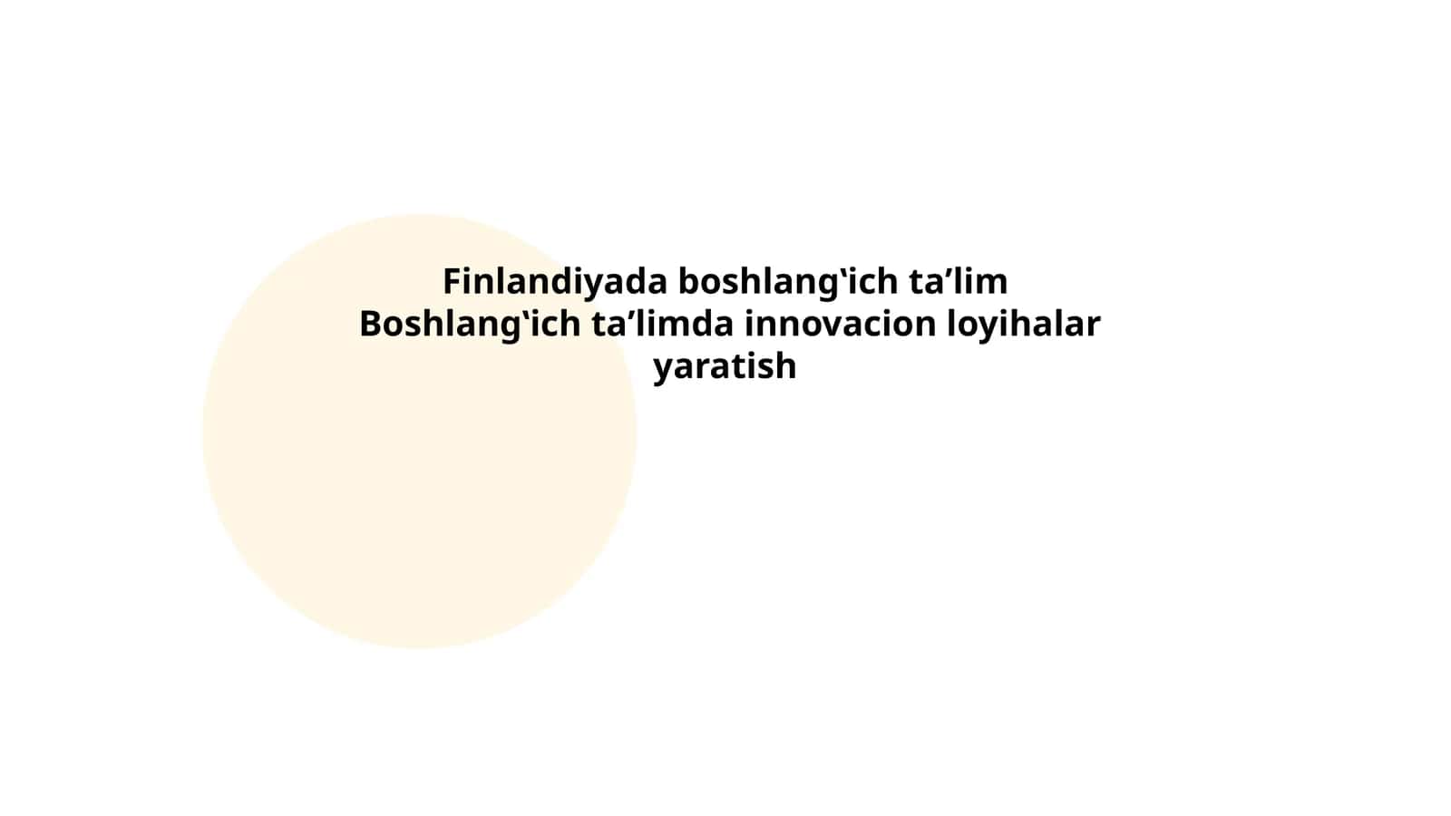 Finlandiyada boshlang‘ich ta'lim