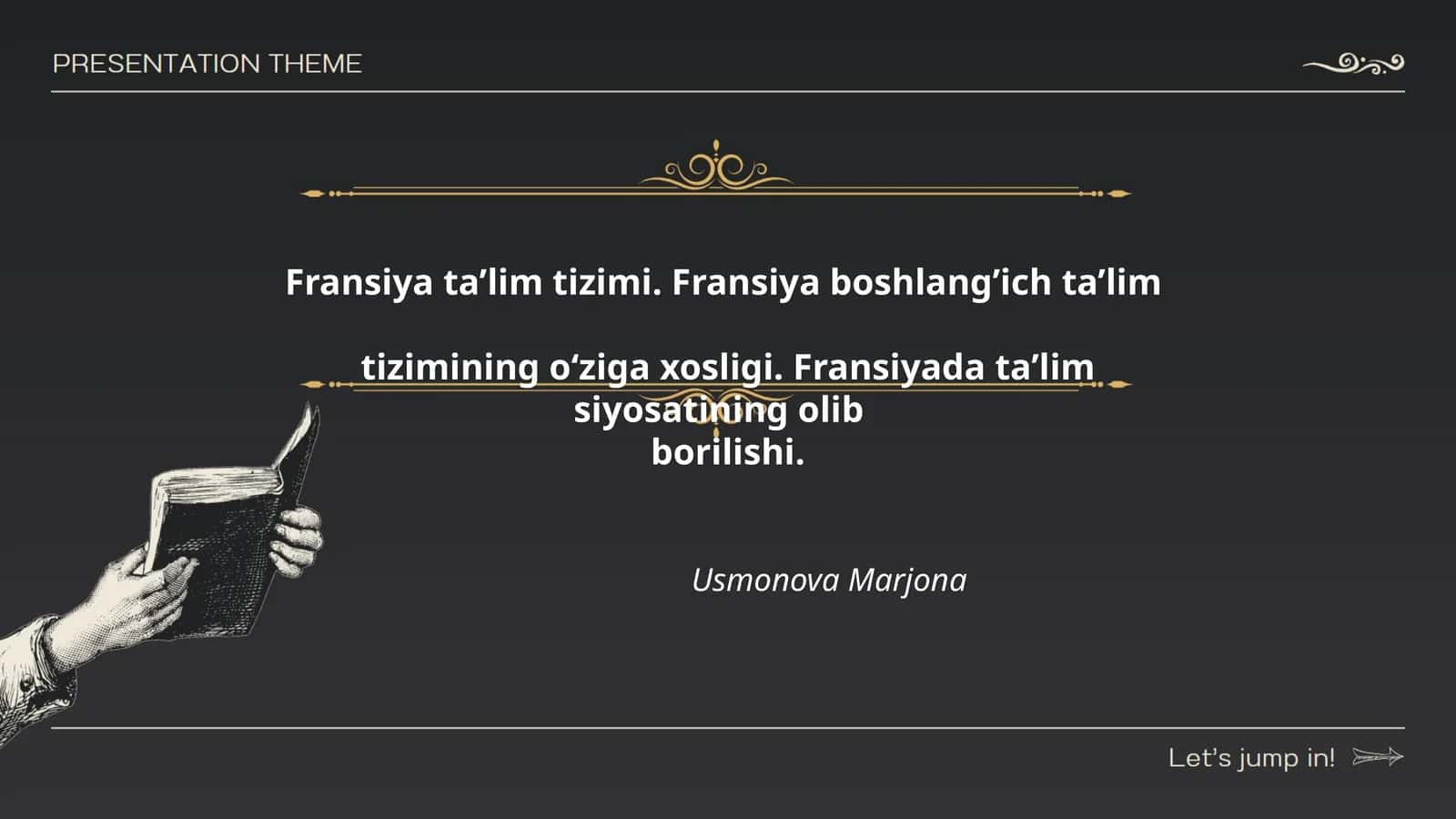 Fransiya ta’lim tizimi. Fransiya boshlang’ich ta’lim