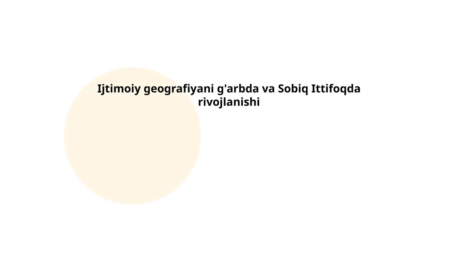 G'arbiy Yevropada ijtimoiy geografiya taraqqiyoti