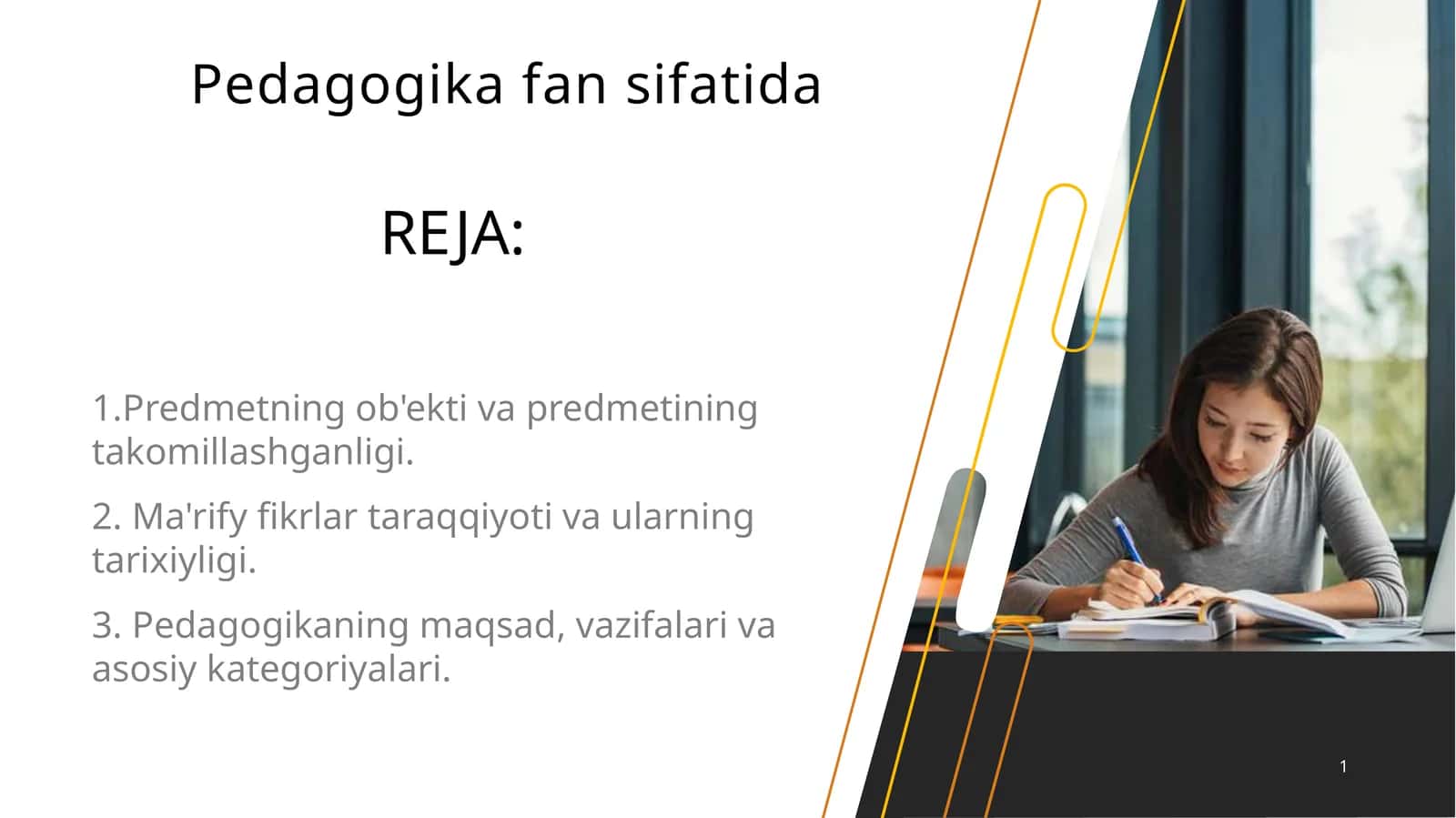 Reja: Pedagogikafansifatida