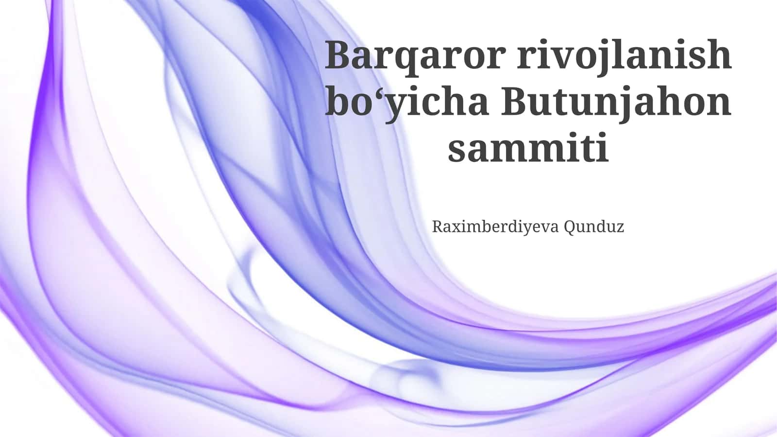 Barqaror rivojlanish boʻyicha Butunjahon sammiti