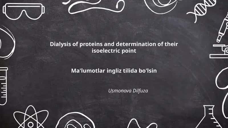 Protein dialysis and isoelectric point determination