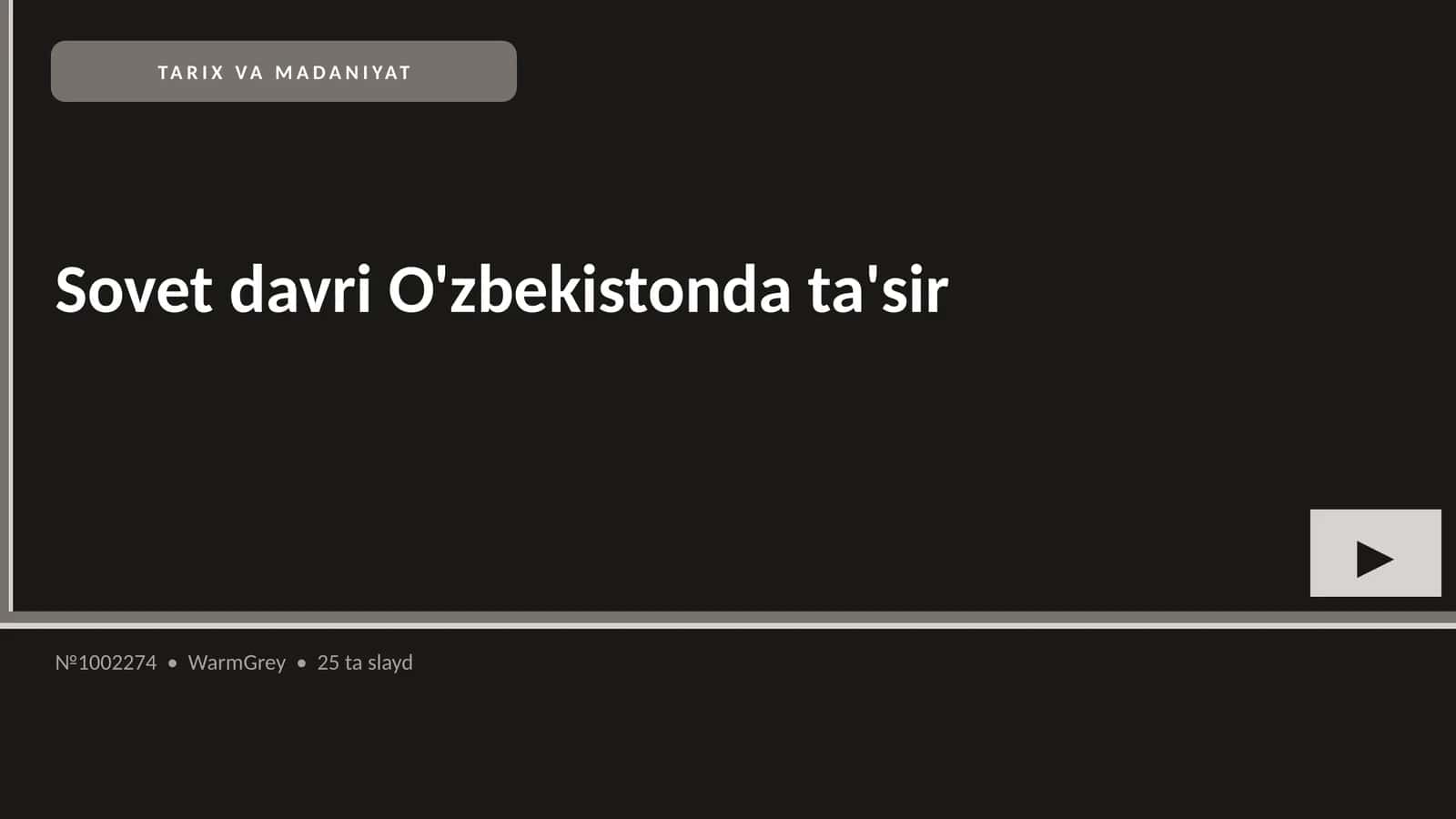 Sovet davri O'zbekistonda ta'sir