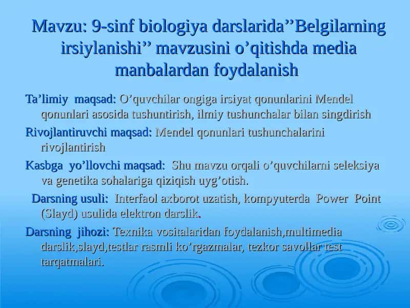 Belgilarning irsiylanishi
