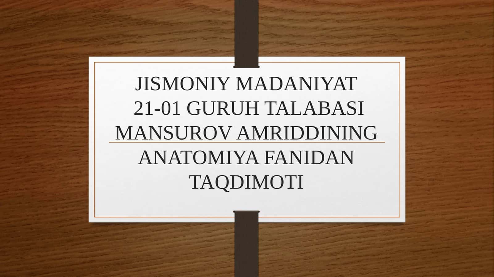ICHKI ORGANLAR. ICHKI ORGANLARNING UMUMIY TA`RIFI, ULARNING TASNIFI. TANANING BO`YIN, KO`KRAK VA QORIN BO`SHLIG`IDAGI ORGANLAR