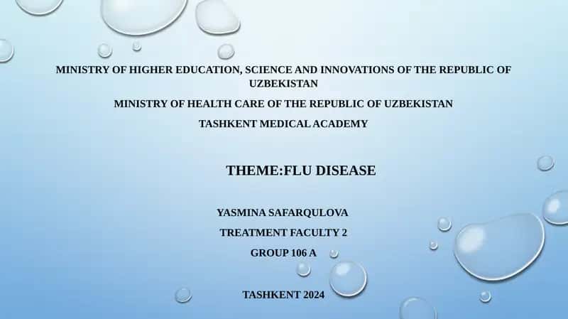 Influenza (Flu) Treatment