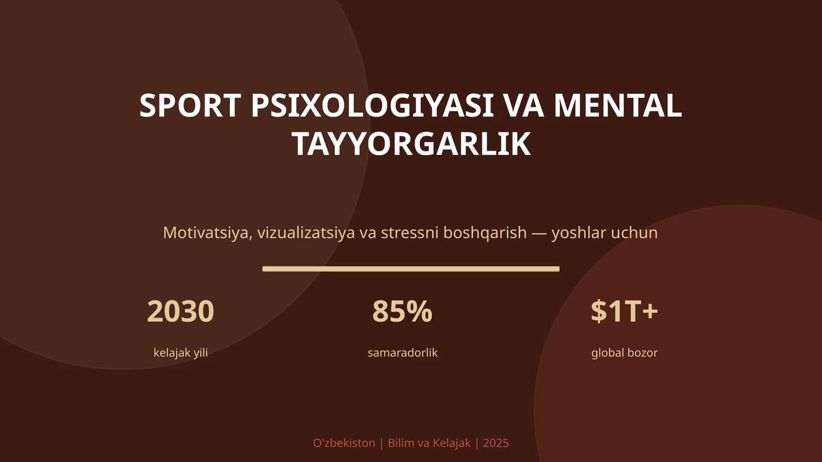 SPORT PSIXOLOGIYASI VA MENTAL TAYYORGARLIK