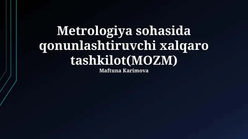 O'lchov huquqi xalqaro tashkiloti (OIML)