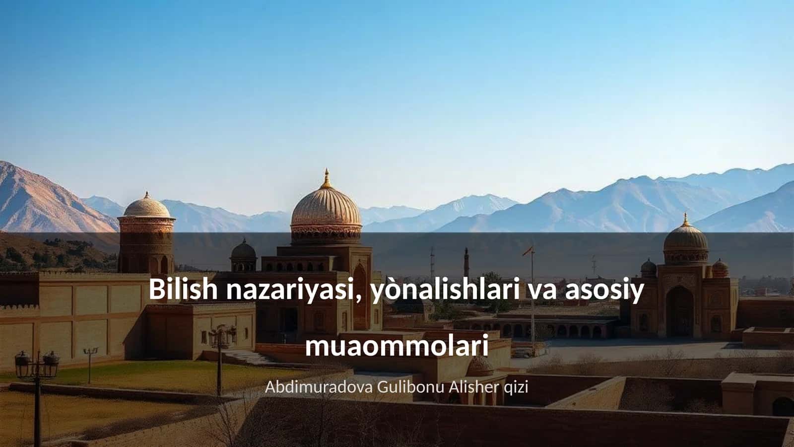 Bilish Nazariyasi
