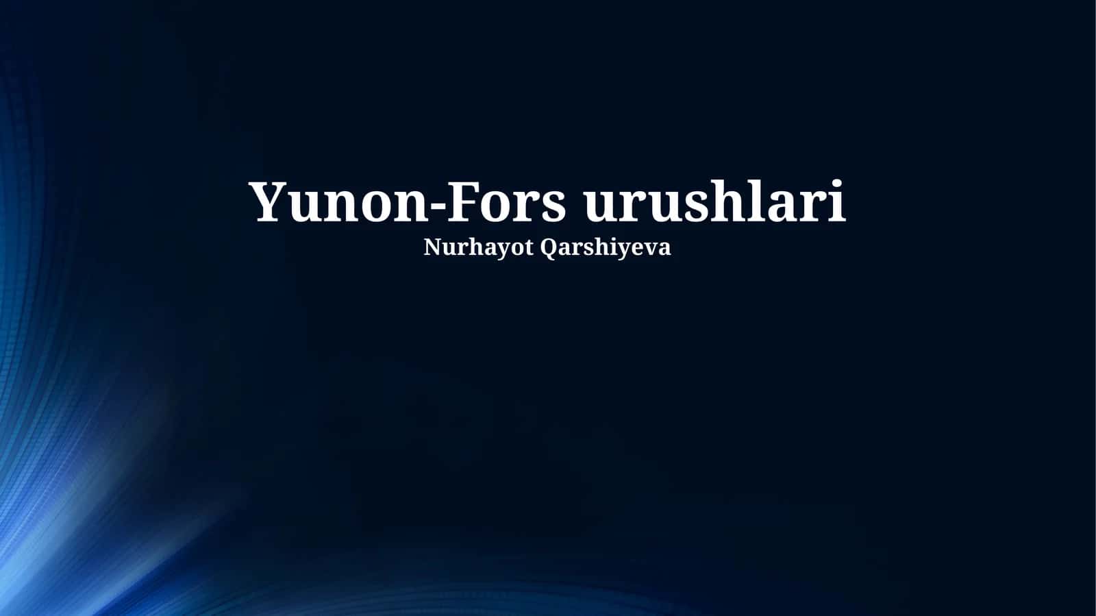 Yunon-Fors urushlari