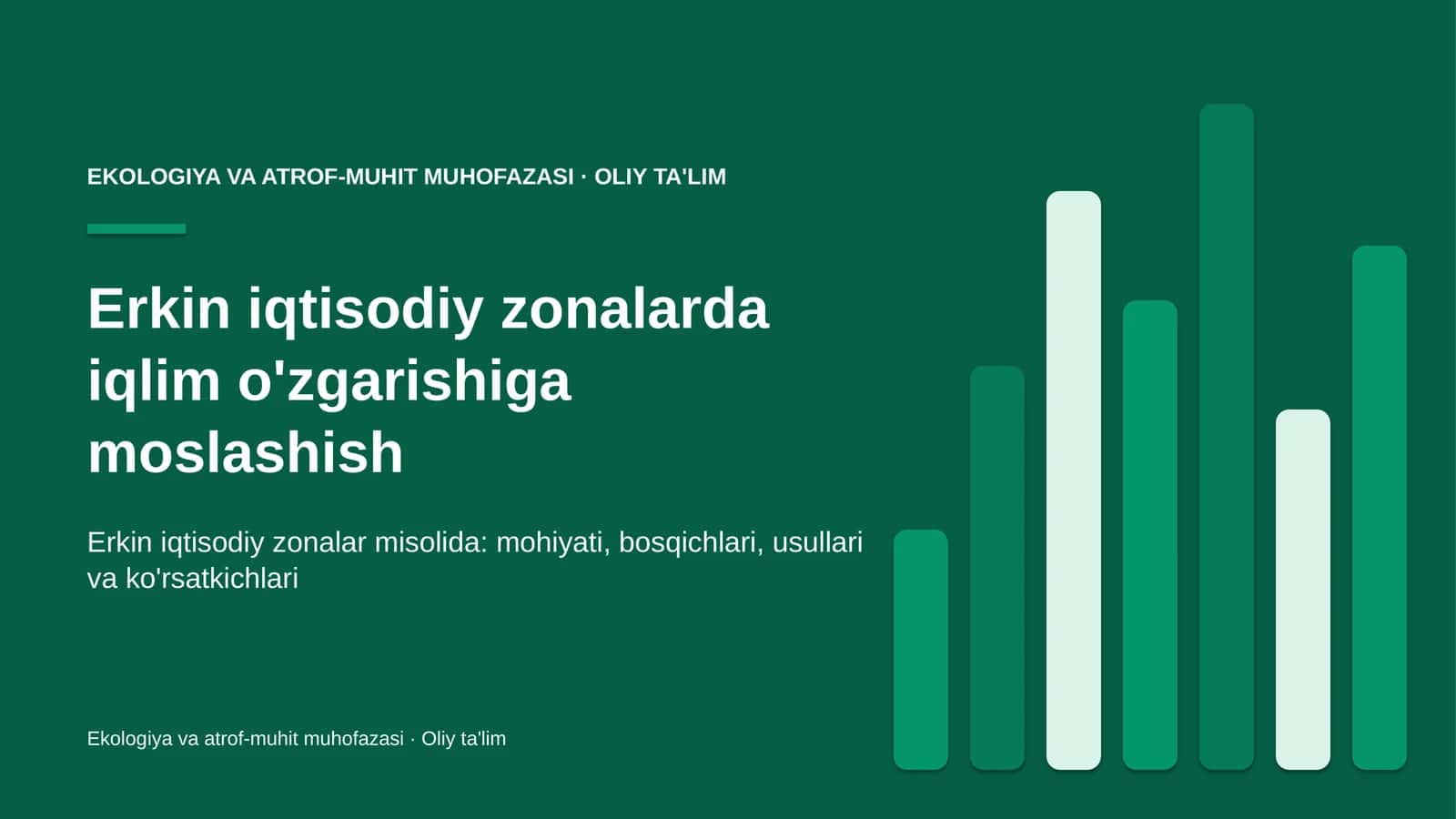 erkin iqtisodiy zonalarda iqlim o'zgarishiga moslashish 4546