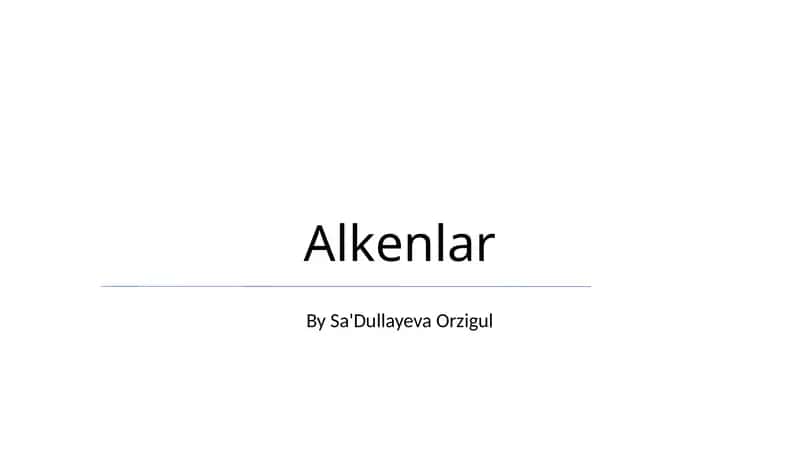 Alkenlar