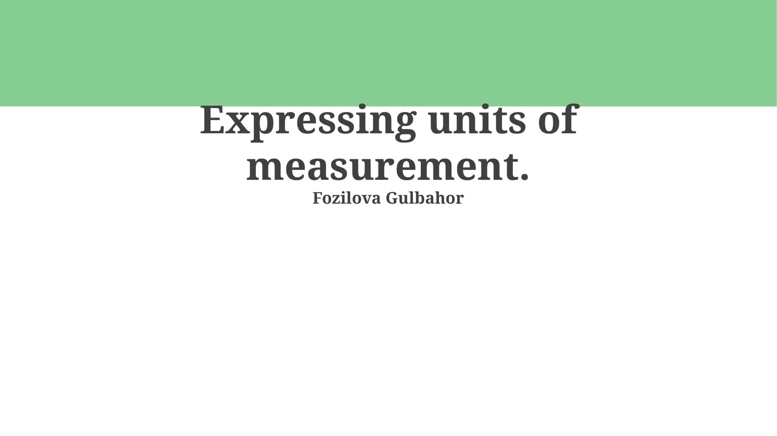 Fundamentals of Measurement Systems