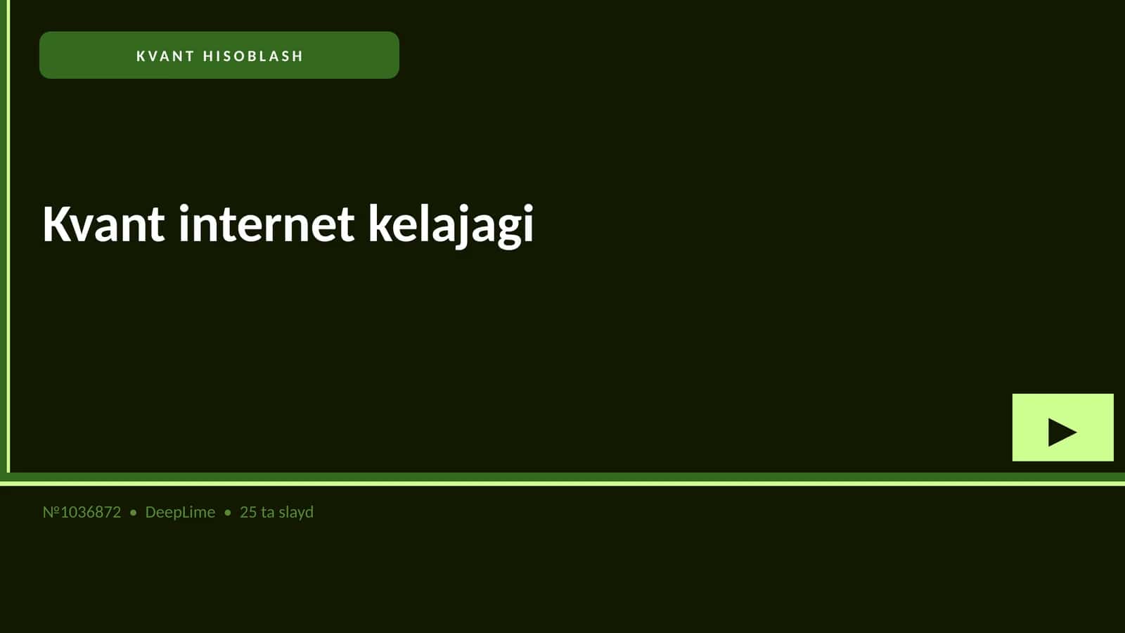 KVANT HISOBLASH