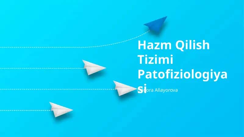 Hazm Qilish Tizimi Patofiziologiyasi
