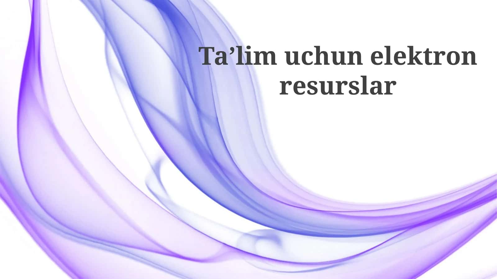 Elektron resurslardan pedagogikada foydalanish