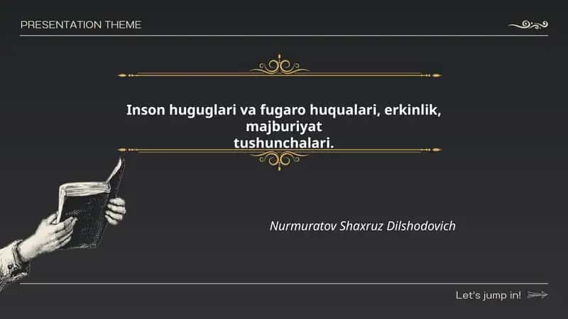 Inson huquqlari va fugaro huqualari, erkinlik, majburiyat tushunchalari