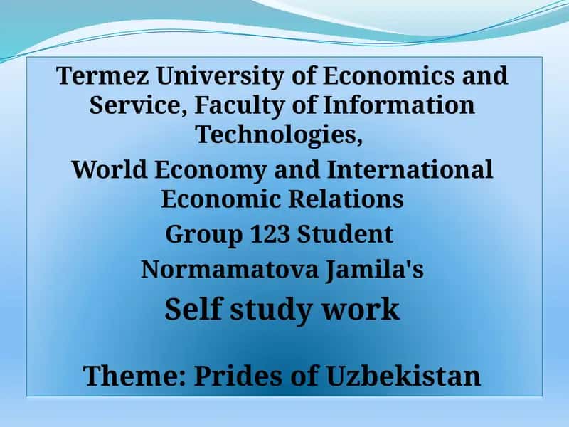 Pride of Uzbekistan