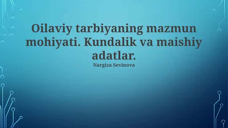 Axloqiy tarbiya