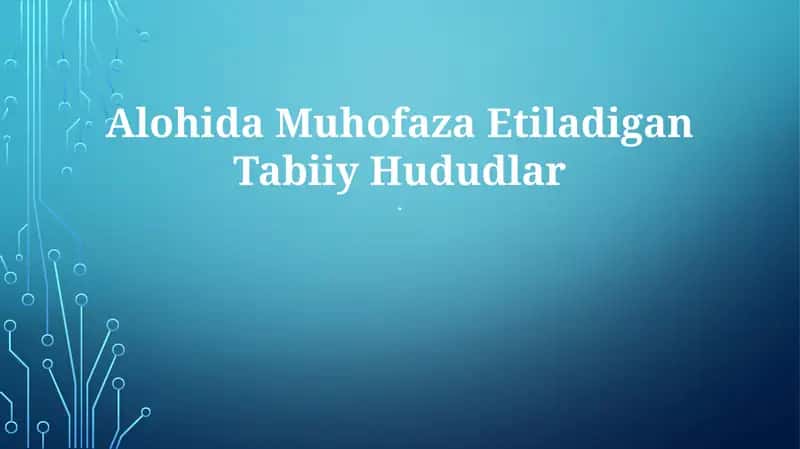 Alohida Muhofaza Etiladigan Tabiiy Hududlar