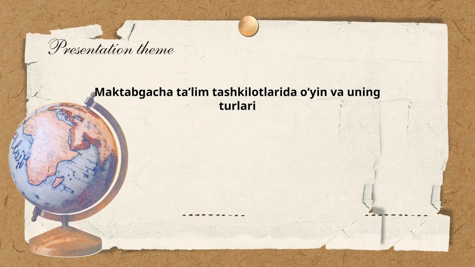 Maktabgacha taʼlim tashkilotlarida oʻyin va uning turlari