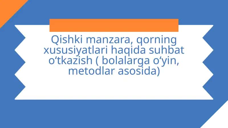 Qishki Manzaralar va Qor