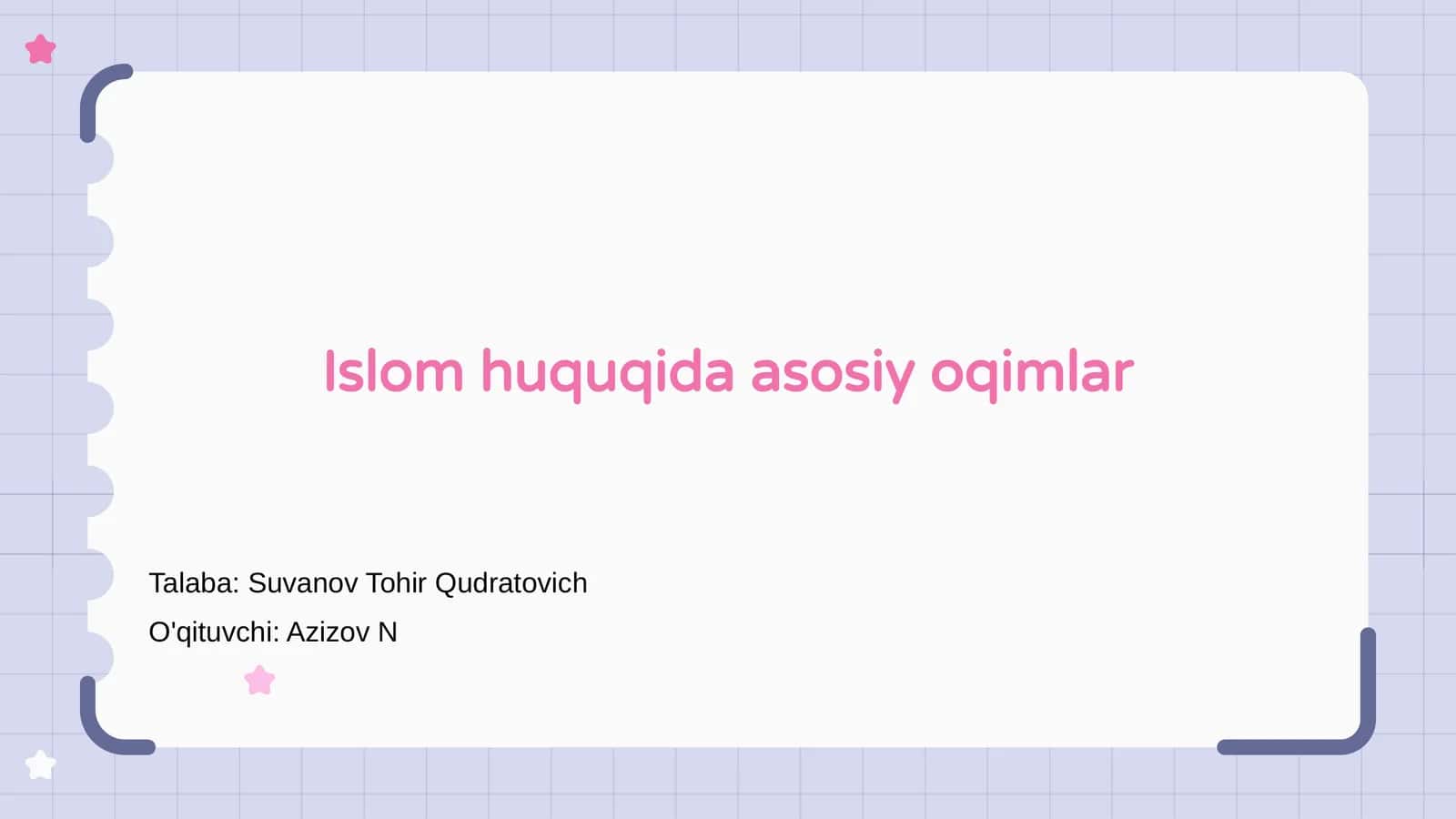 Islom huquqida asosiy oqimlar