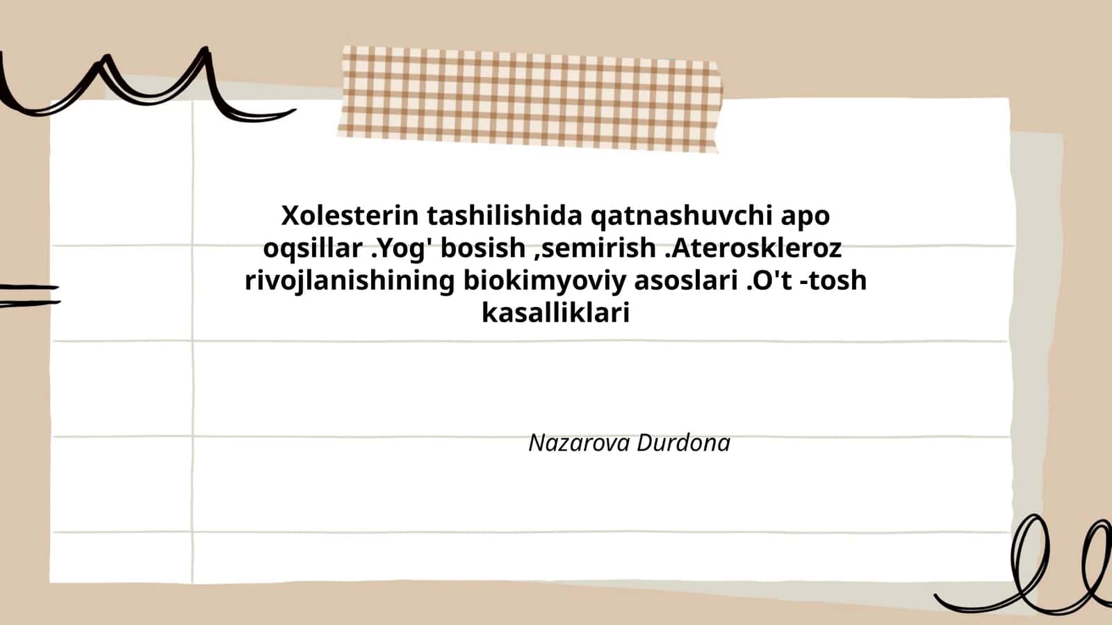Xolesterin tashilishida qatnashuvchi apo oqsillar