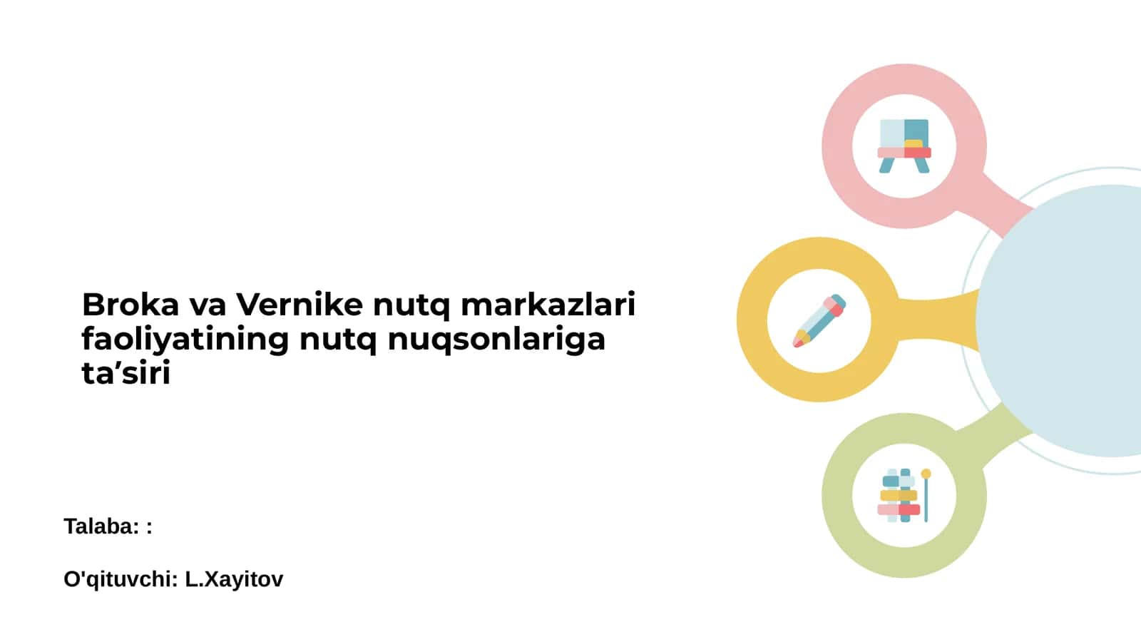 Broka va Vernike nutq markazlari faoliyatining nutq nuqsonlariga ta’siri