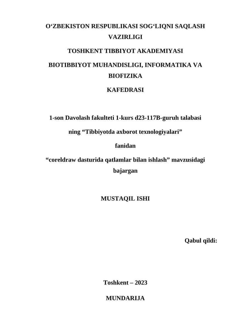 "Coreldraw dasturida qatlamlar bilan ishlash"